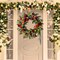 Christmas Wreaths for Front Door with Candy Canes Christmas Ball Ornaments (Red) 8"D x 20"W x 20"H